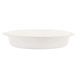 Regular oval casserole dish 38,5x23x7 cm 2,3 L cream porcelain