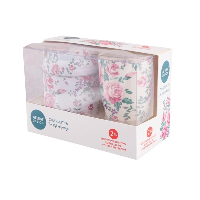 
                                            Charlotta gift set including barrel mug NBC 300 ml and round metal tin 9x11,5 cm light
                                            