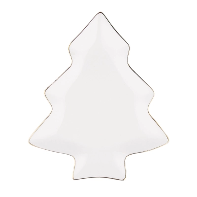 
                                            Xmas tree dish with gold line NBC 19,5x16,5x2 cm
                                            