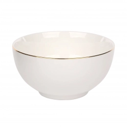 Bella gold line bowl 14 cm 630 ml cream porcelain