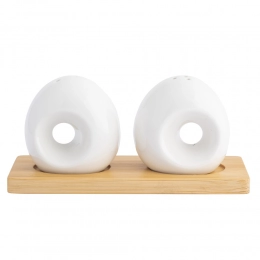 Regular salt and pepper shaker NBC on bamboo base