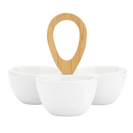 Regular set of 3 bowls NBC with bamboo handle