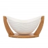 Regular oval salad bowl 32x15x16 cm NBC with bamboo base and spoons Regular oval salad bowl 32x15x16 cm NBC with bamboo base and spoons