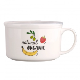 Lunch box with handle NBC 800 ml and hermetic lid Natural Organic