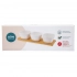 Regular set of 3 square dips made of cream porcelain 150 ml on a bamboo base 28x8.5x1cm Regular set of 3 square dips made of cream porcelain 150 ml on a bamboo base 28x8.5x1cm