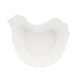 Hen dish 14x11x3 cm, cream porcelain