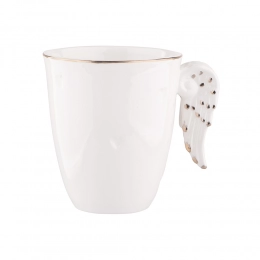 Dolomite mug with a handle in the shape of wings 550 ml