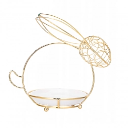 Ceramic plate rabbit design 18x11x17 cm