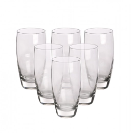 Diamond set of 6 long drink glasses 350ml