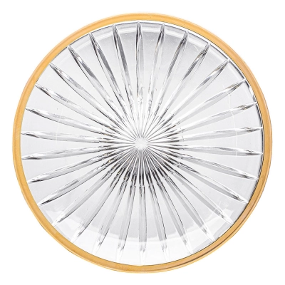 
                                            Venus glass plate with gold rim 25cm
                                            