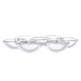 Glass egg plate 17,5x16x2 cm
