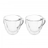 Set of 2pcs high borosilicate glass 250ml + 2 golden spoons Set of 2pcs high borosilicate glass 250ml + 2 golden spoons