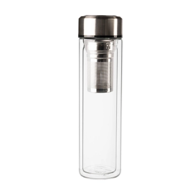 
                                                Bottle with steel lid and long filter 400 ml high borosilicate glass
                                                