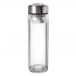Bottle with steel lid and short filter 400ml high borosilicate glass Bottle with steel lid and short filter 400ml high borosilicate glass