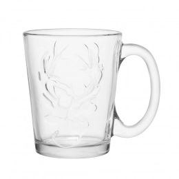Leon glass mug 300 ml dec. Reindeer