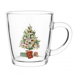 Classical Christmas  mug with Christmas Tree dec, 350ml