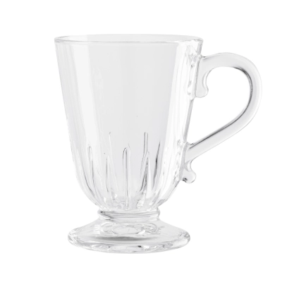 
                                            Siena glass mug on foot 320 ml dec. rays
                                            