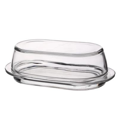 
                                            Glass butter dish with lid 21x10,5x7cm
                                            