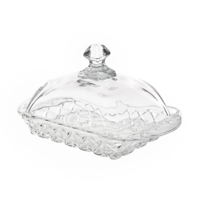 
                                            Karo glass butter dish 17x11 cm
                                            