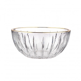 Glass bowl with gold rim 12,5cm