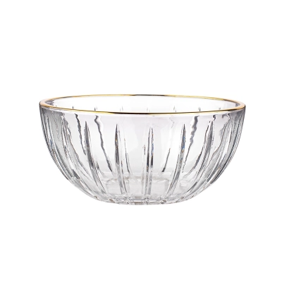 
                                            Glass bowl with gold rim 12,5cm
                                            