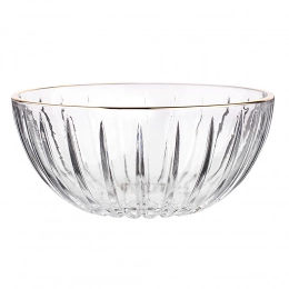 Venus glass bowl with gold rim 17,5cm