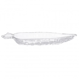 Glass plate carrot design 16,5x8x3,5 cm