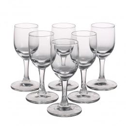 Diamond set of 6 vodka glasses 35 ml