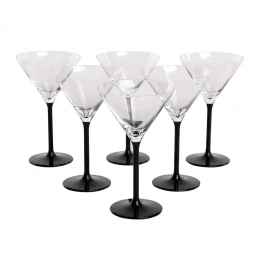 Onyx set of 6 martini glasses 260ml