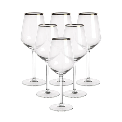 
                                            Rubin Gold set of 6 pcs white wine glasses 370 ml
                                            