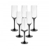 Rubin Black set of 6 pcs champagne glasses 220 ml Rubin Black set of 6 pcs champagne glasses 220 ml