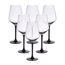 Rubin Black set of 6 pcs red wine glasses 330 ml