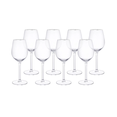 
                                            Set of 8 pcs: 4x wine 380ml + 4x glass 350ml
                                            