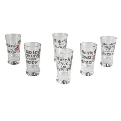 
                                            HUMOR TOASTY set of 6 vodka glasses x small 25ml
                                            