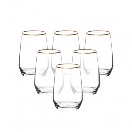 Rubin Gold set of 6 pcs glasess 450 ml