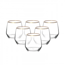 Rubin Gold set of 6 pcs glasess 370 ml