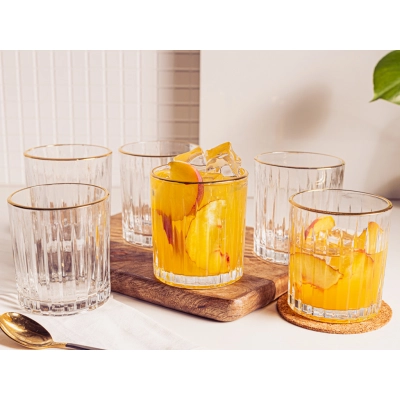 
                                            Venus gold set of 6 pcs glasses 310ml
                                            