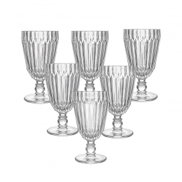 Venus set of 6pcs glass on foot 285ml