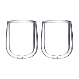 Andrea set of 2pcs high borosilicate glass 350ml color box