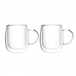 Andrea set of 2pcs high borosilicate glass 350ml