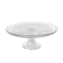 Plateau rose dia.30cm, h.12cm