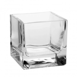 Glass vase square 10x10 cm h 10 cm