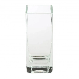 Glass vase square 10x10 cm h 25 cm
