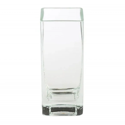 
                                            Glass vase square 10x10 cm h 25 cm
                                            