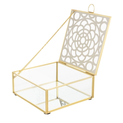 
                                            Golden honey glass case 14x14cm
                                            