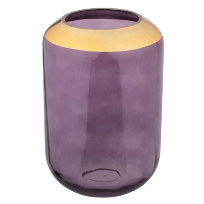 
                                            Фиолетовая ваза Aurora с золотым краем, h-24см
                                            