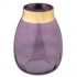 Фиолетовая ваза Aurora с золотым краем высотой 23 см. Фиолетовая ваза Aurora с золотым краем высотой 23 см.
