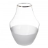 Glass vase 17x17x25 cm with a frosted effect and gold rim (color box) Glass vase 17x17x25 cm with a frosted effect and gold rim (color box)