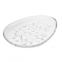 Egg glass plate 20X15X1,8 CM