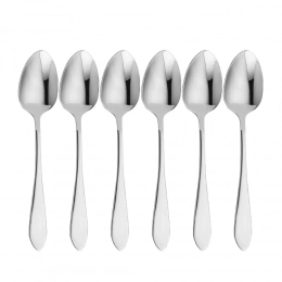 MONA set of 6 tea spoons polished flock